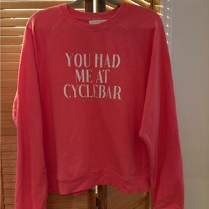 CycleBar Women's Pink Sweatshirt